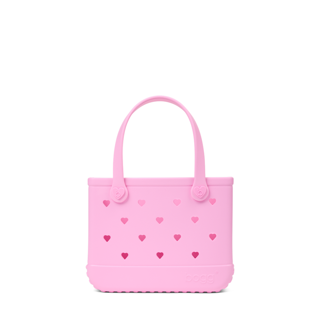 Bitty Bogg Bag - Cut Out Heart Pink Taffy - A Tote for Lake Days