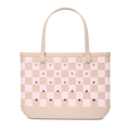 Original Bogg Bag - Checkered Linen/ Pink Marshmallow - Your Market Bag