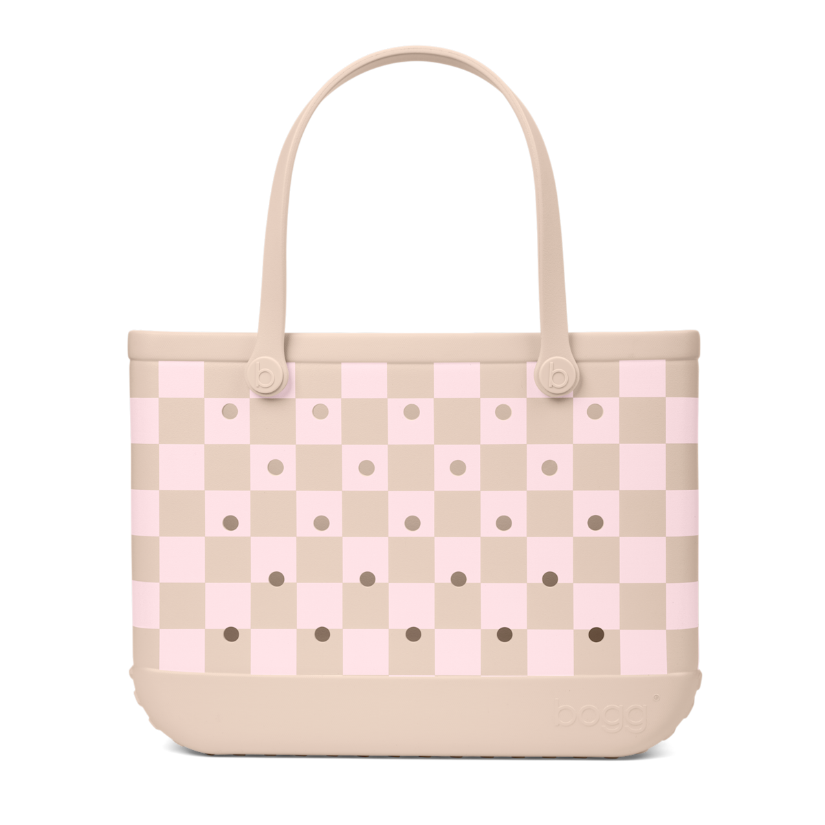 Original Bogg Bag - Checkered Linen/ Pink Marshmallow - Your Market Bag