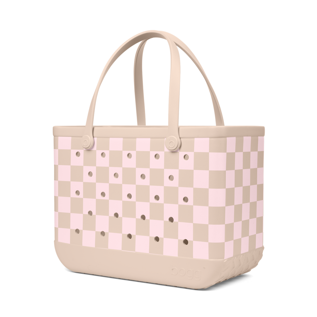 Original Bogg Bag - Checkered Linen/ Pink Marshmallow - Your Market Bag