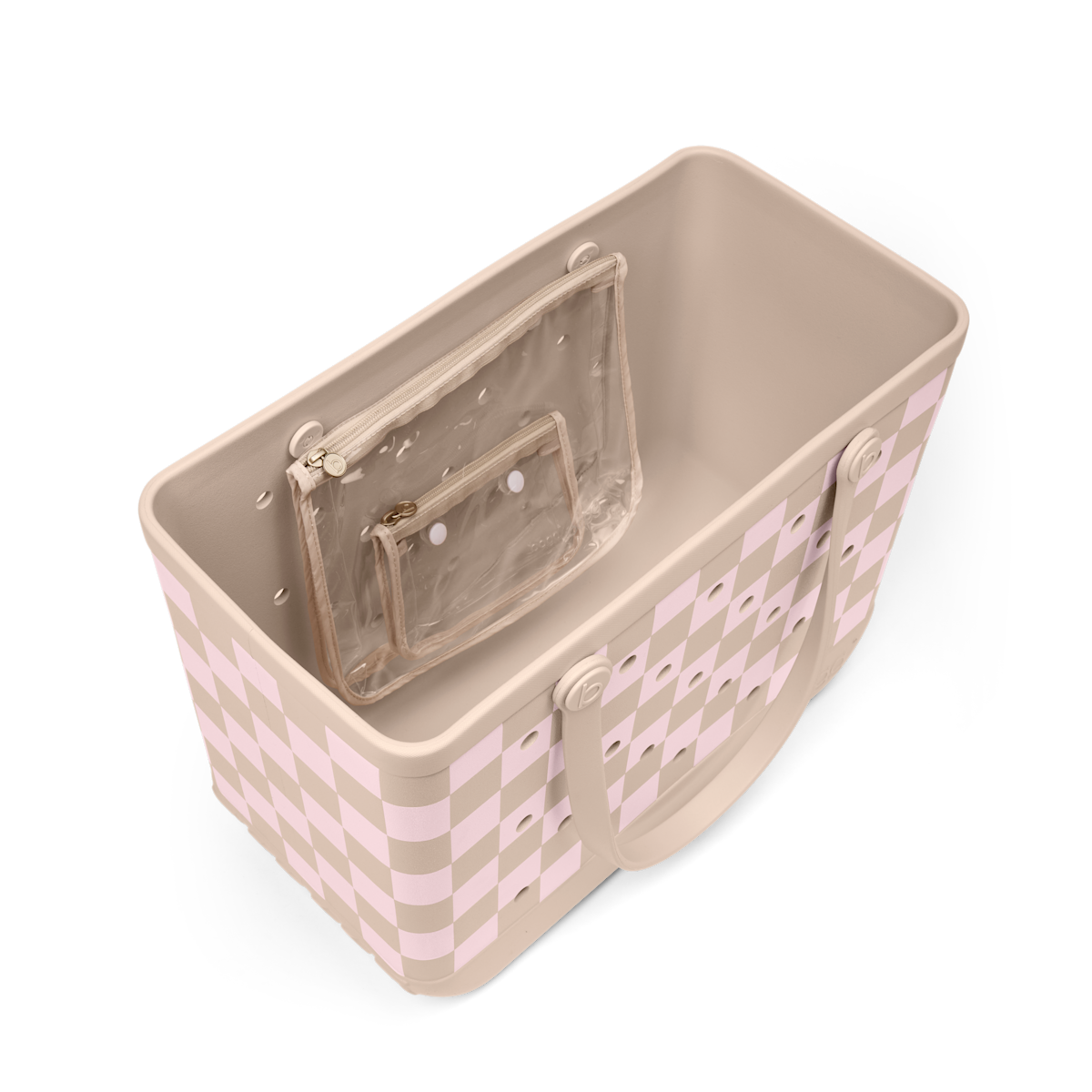 Original Bogg Bag - Checkered Linen/ Pink Marshmallow - Your Market Bag