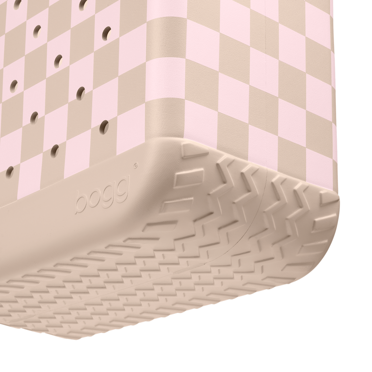 Original Bogg Bag - Checkered Linen/ Pink Marshmallow - Your Market Bag