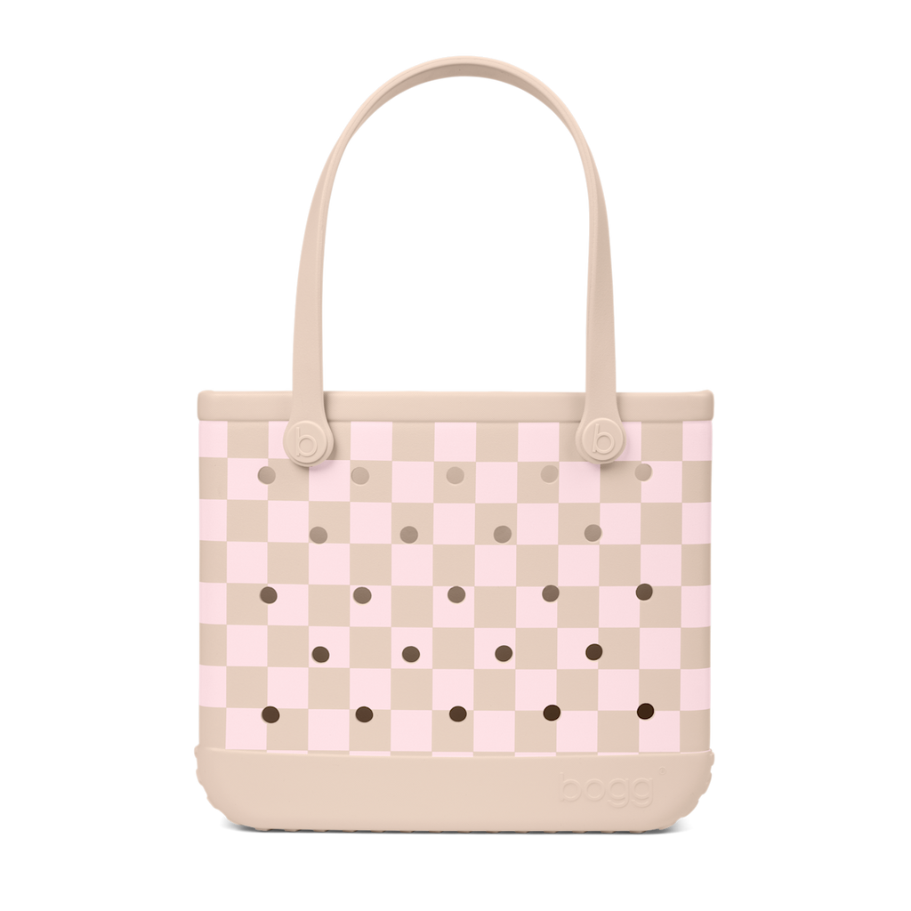 Baby Bogg Bag - Checkered Linen/ Pink Marshmallow - Travel Smart