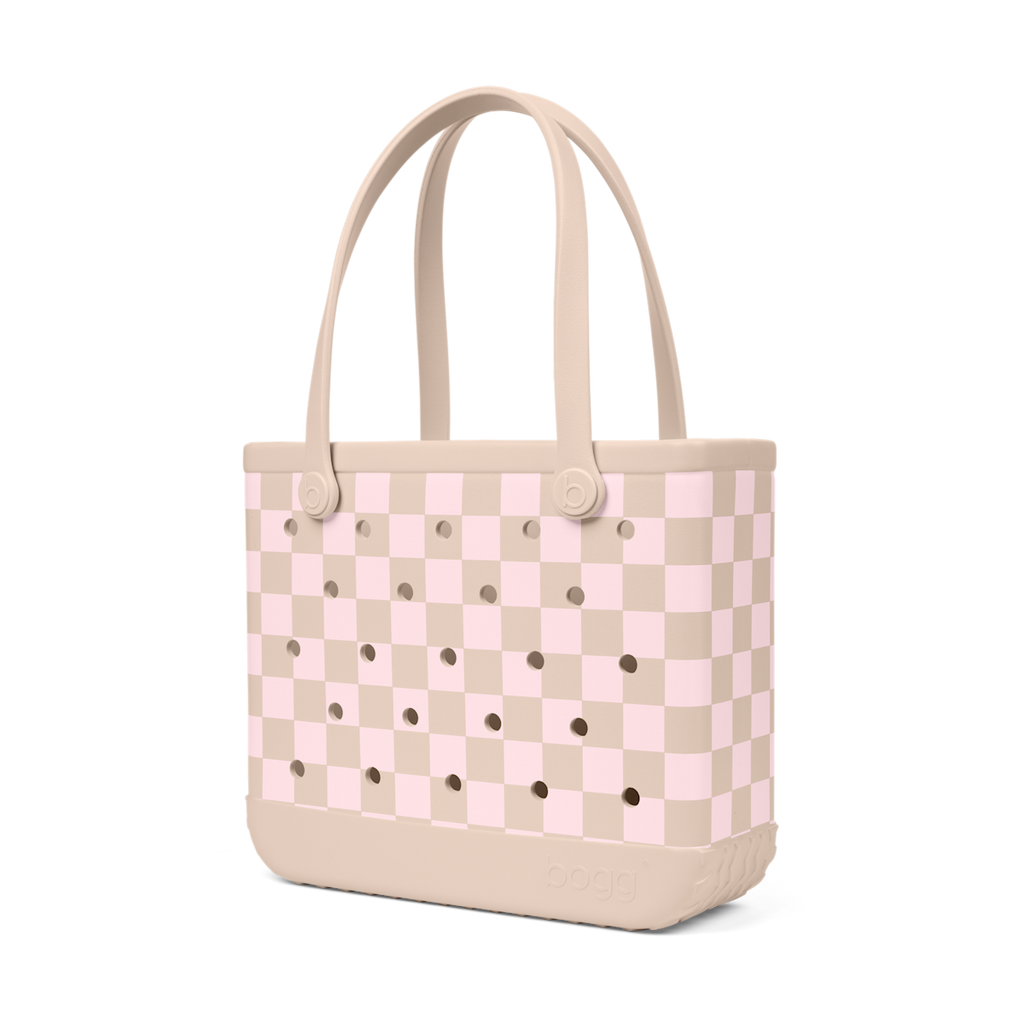 Baby Bogg Bag - Checkered Linen/ Pink Marshmallow - Travel Smart