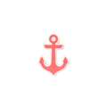 Bogg Bit  - Capri Coral Anchor - Bogg Bag Everyday Tote