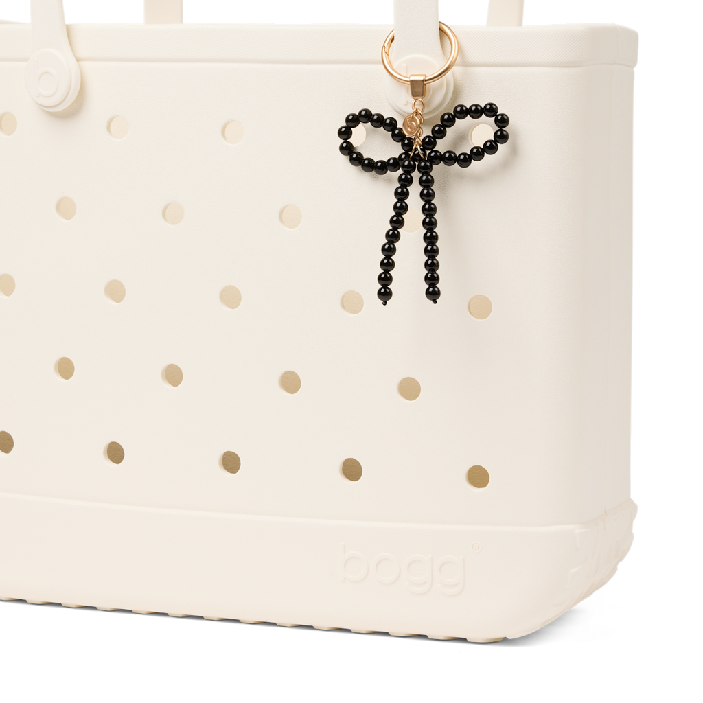 Bogg'd & Charmed  - Black Pearl Bow - Bogg Bag Grab and Go