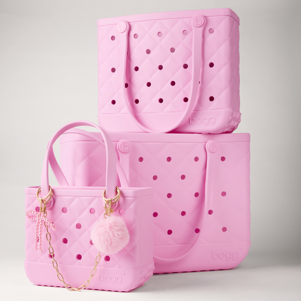 Bogg'd & Charmed  - Pink Taffy Pouf - Made for Boat Days