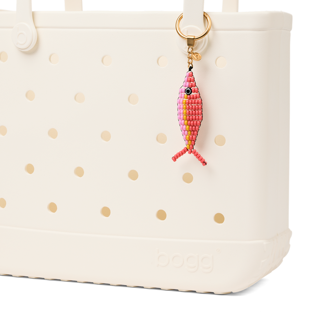 Bogg'd & Charmed  - Beaded Fish Coral/Pink Taffy - Beach Your Way