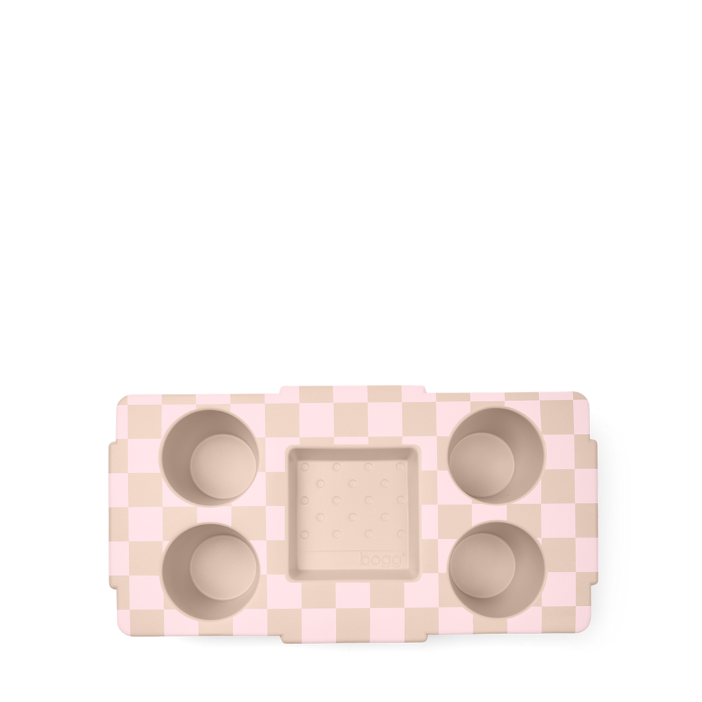 Top o' the Bogg to Ya - Checkered Linen/ Pink Marshmallow - Bogg Bag Daily Essential