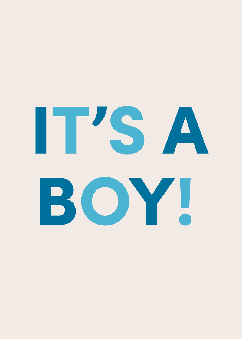 It's A Boy Greeting Card - Park Bag Ready