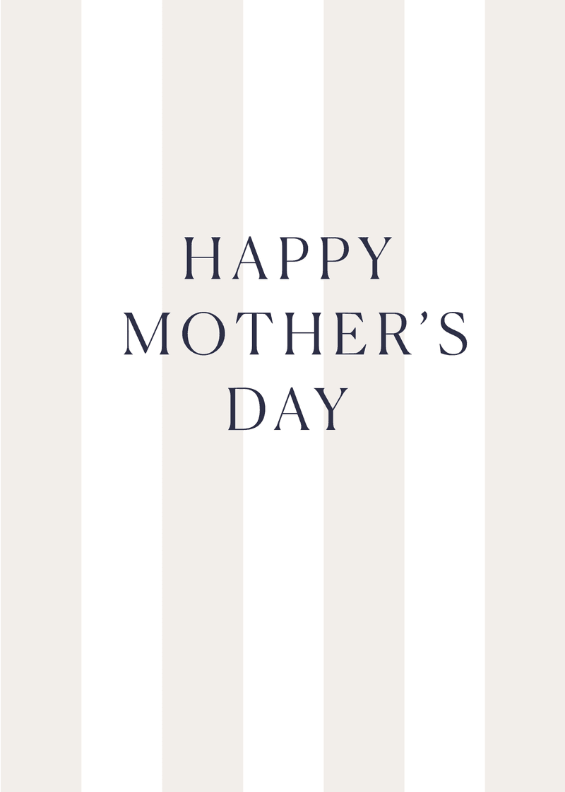 Mother's Day Stripes Greeting Card - For Grocery Runs