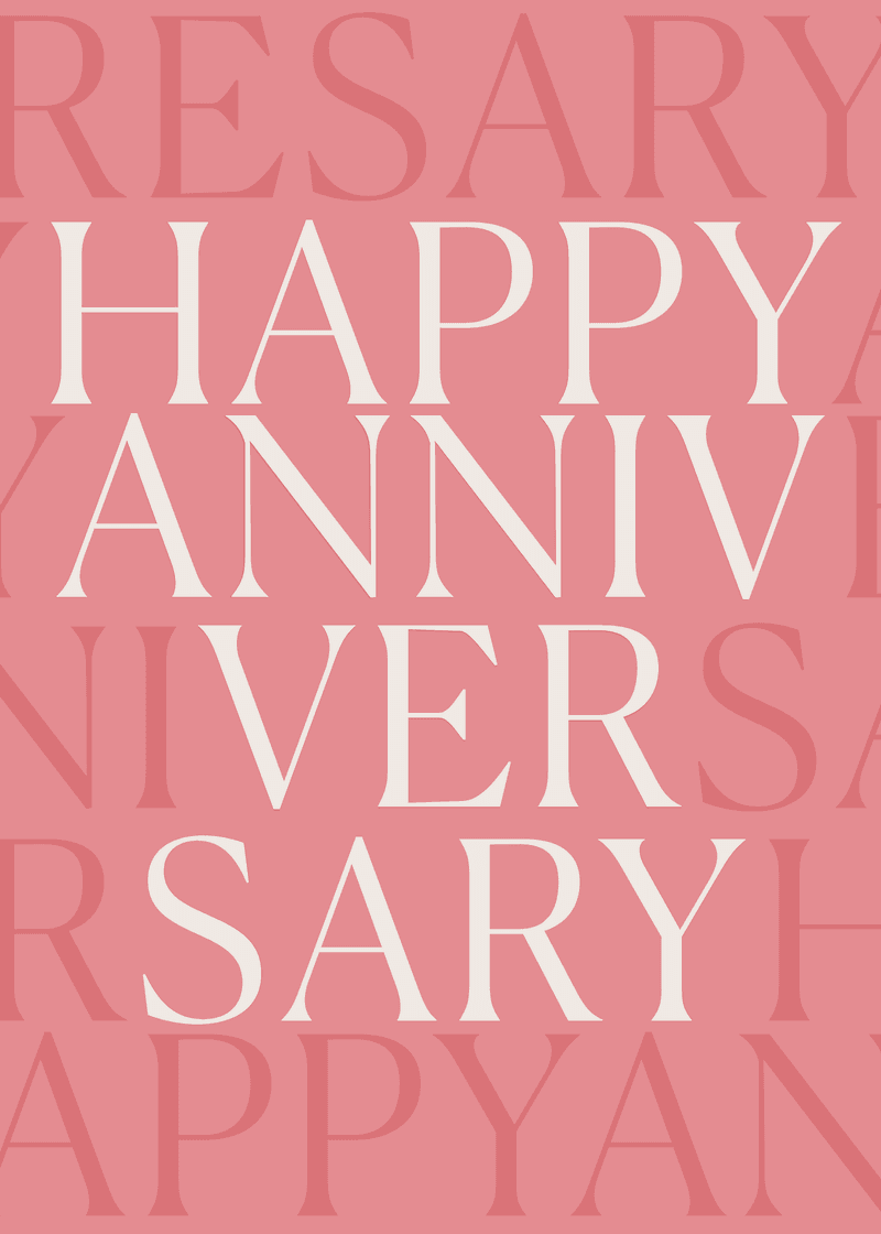 Happy Anniversary Greeting Card - Simple Everyday Tote