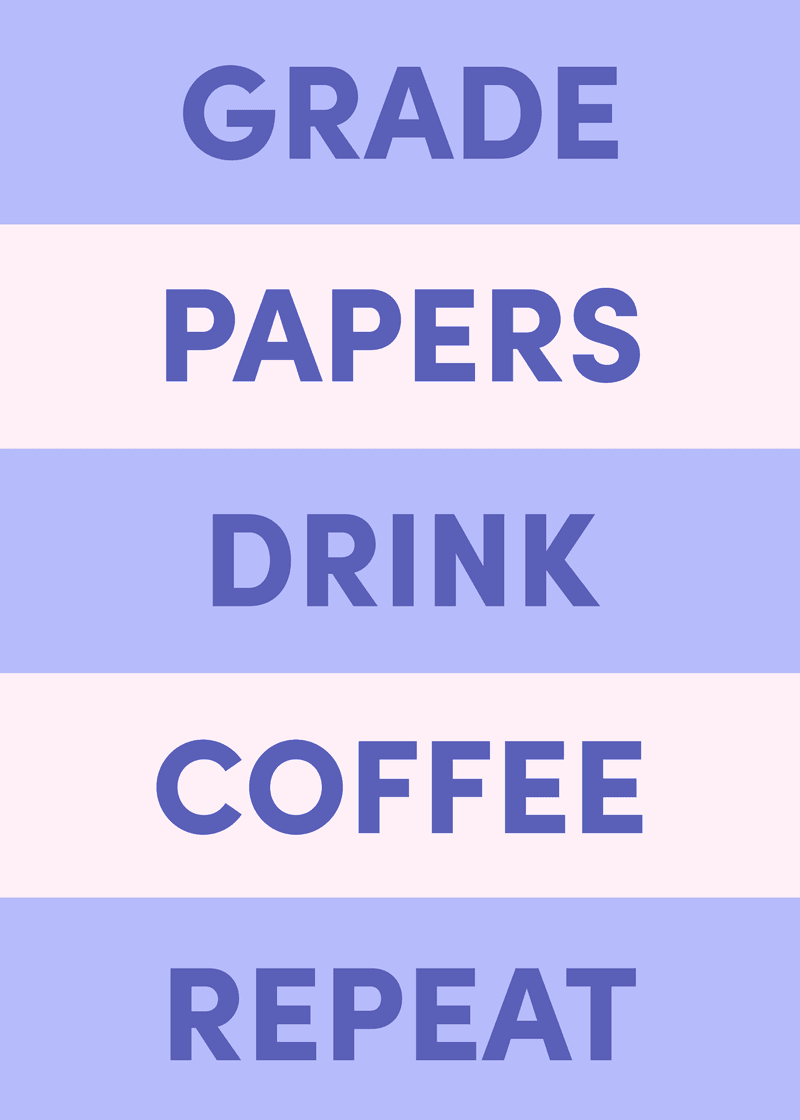 Grade Papers Greeting Card - Bogg Carry Favorite