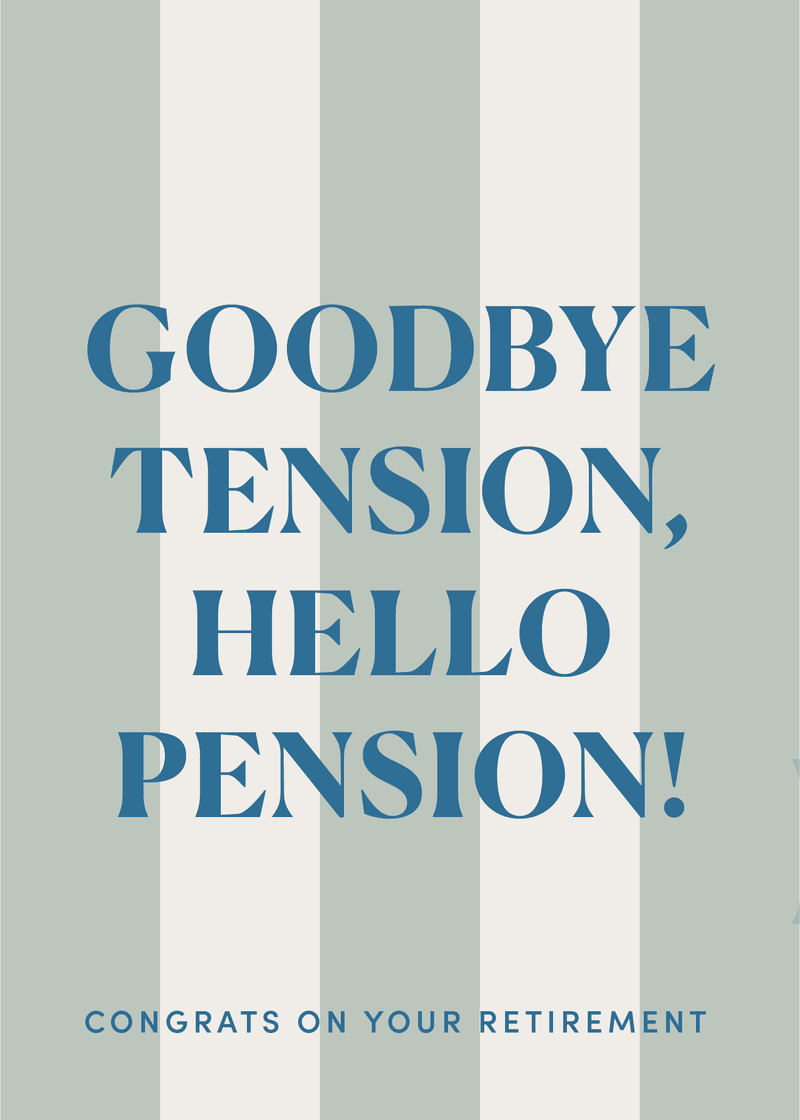 Hello Pension Greeting Card - Travel Tote Choice