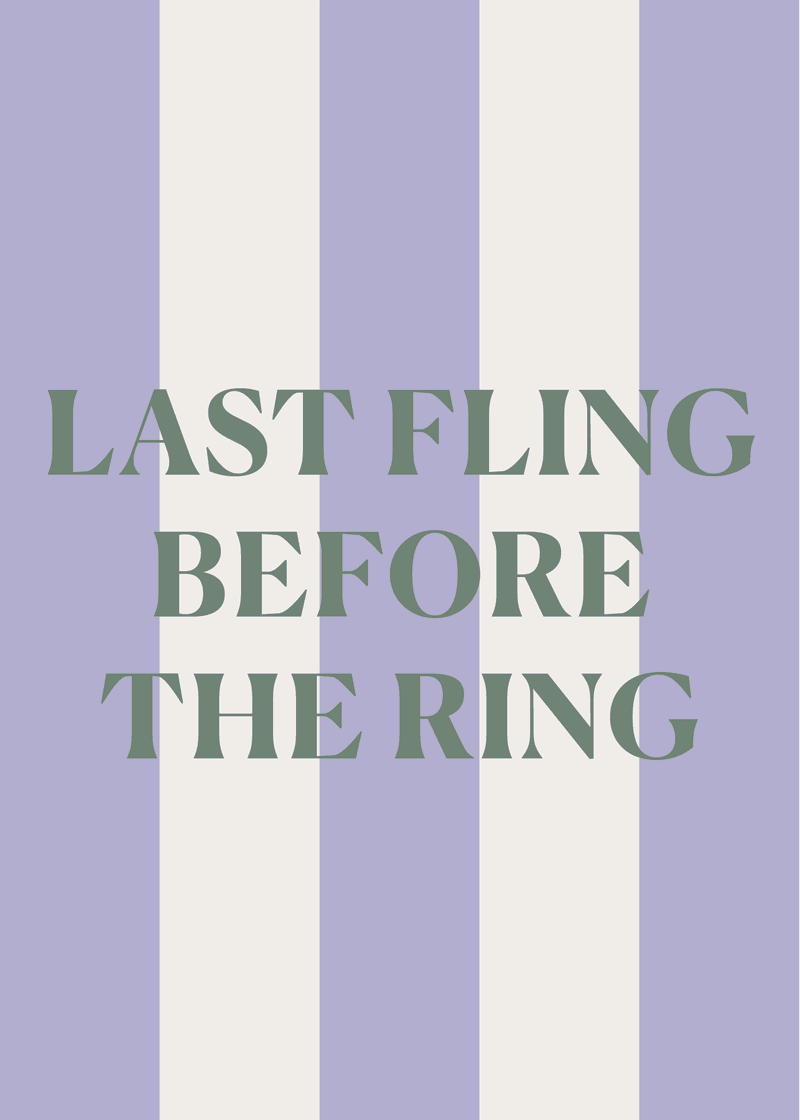 Last Fling Greeting Card - Travel Bag Choice