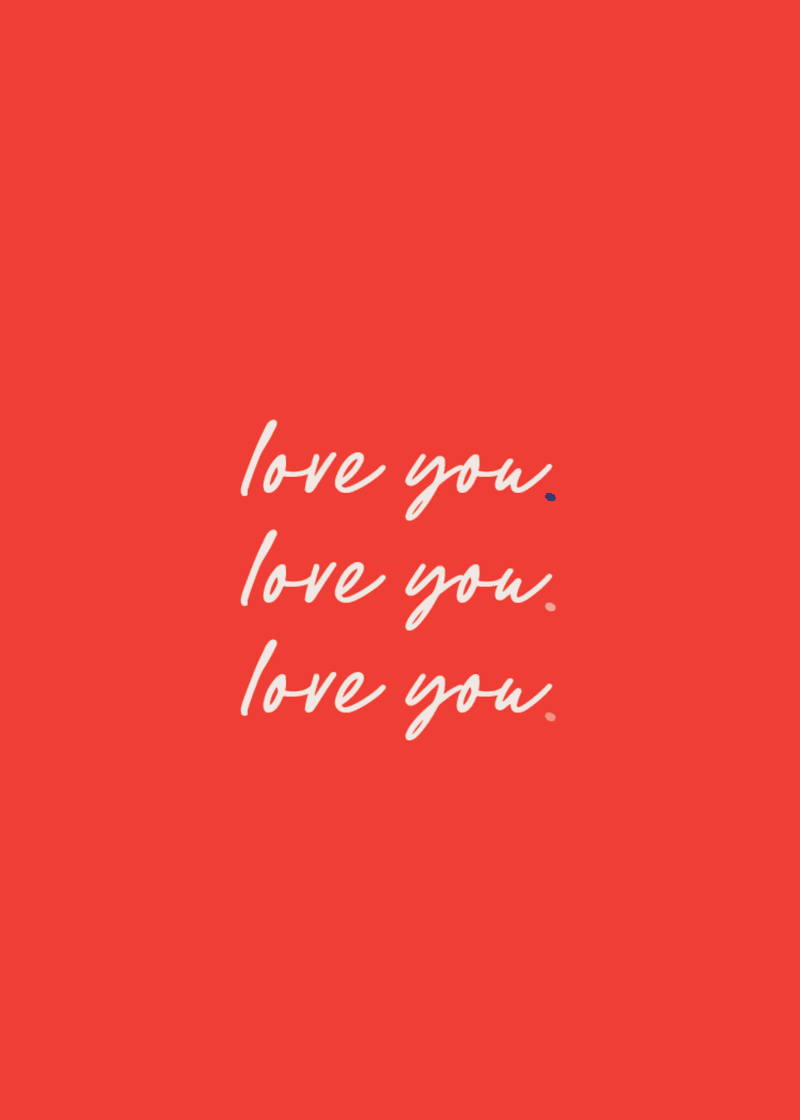 Love You Greeting Card - Your Roomy Bag