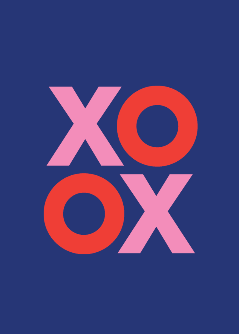 XOXO Greeting Card - For Weekend Plans
