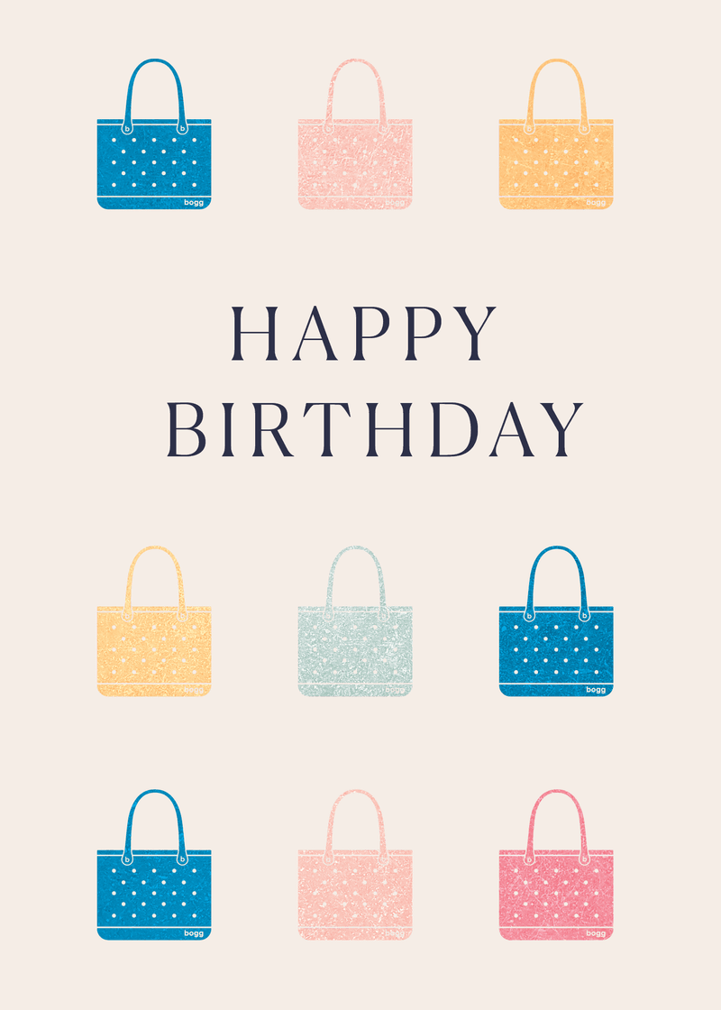 Happy Birthday Totes Greeting Card - Modern Carry Style