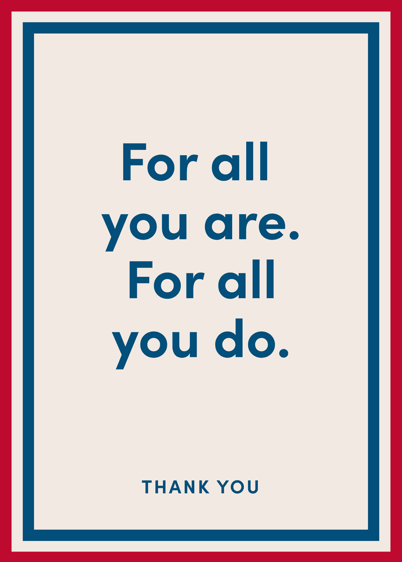 Thank You For All You Do Greeting Card - Ready for Every Plan