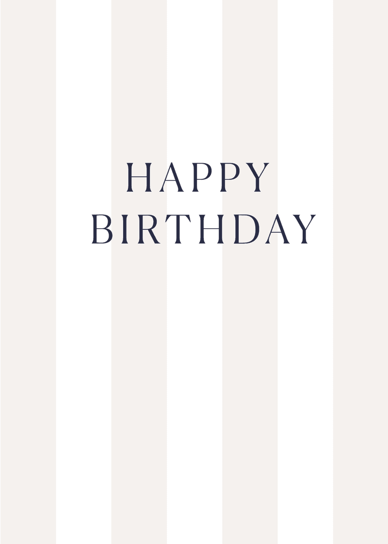 Happy Birthday Stripes Greeting Card - For Every Plan