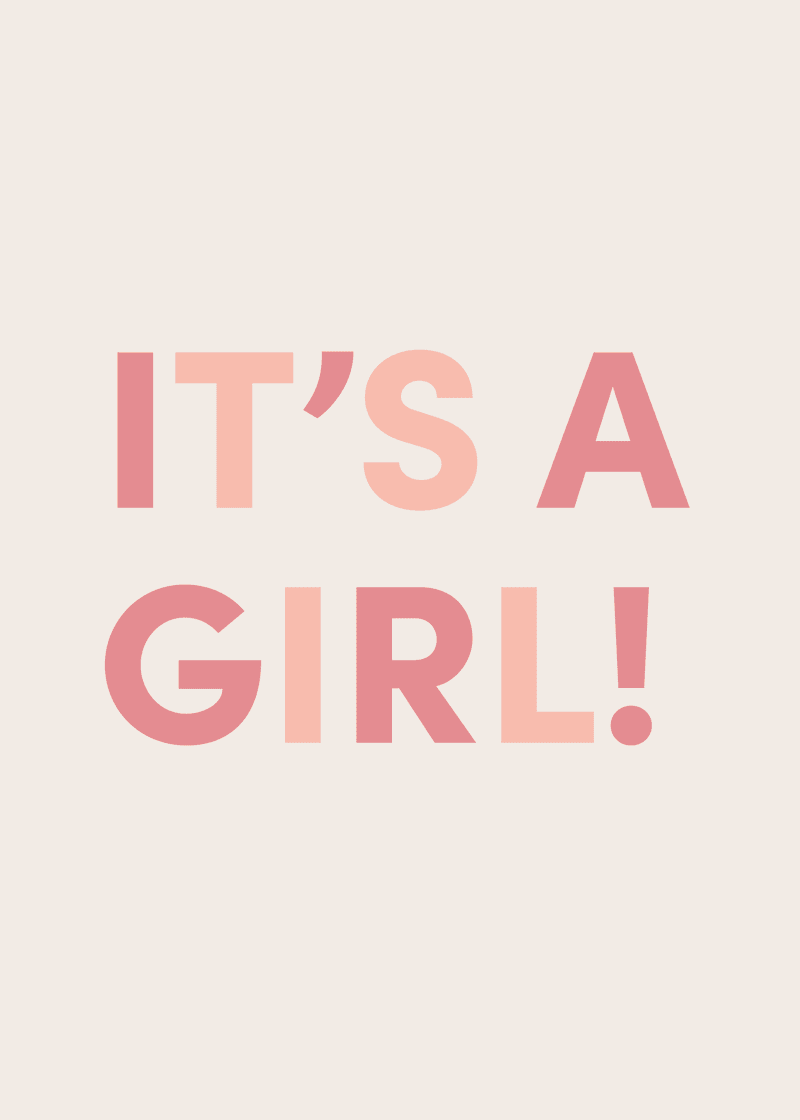 It's A Girl Greeting Card - Tote Your Way