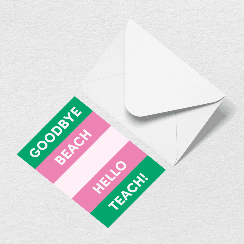 Hello Teach Greeting Card - Roomy Bag Pick