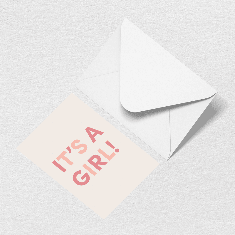 It's A Girl Greeting Card - Tote Your Way