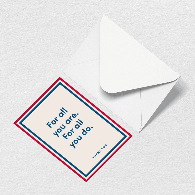 Thank You For All You Do Greeting Card - Ready for Every Plan