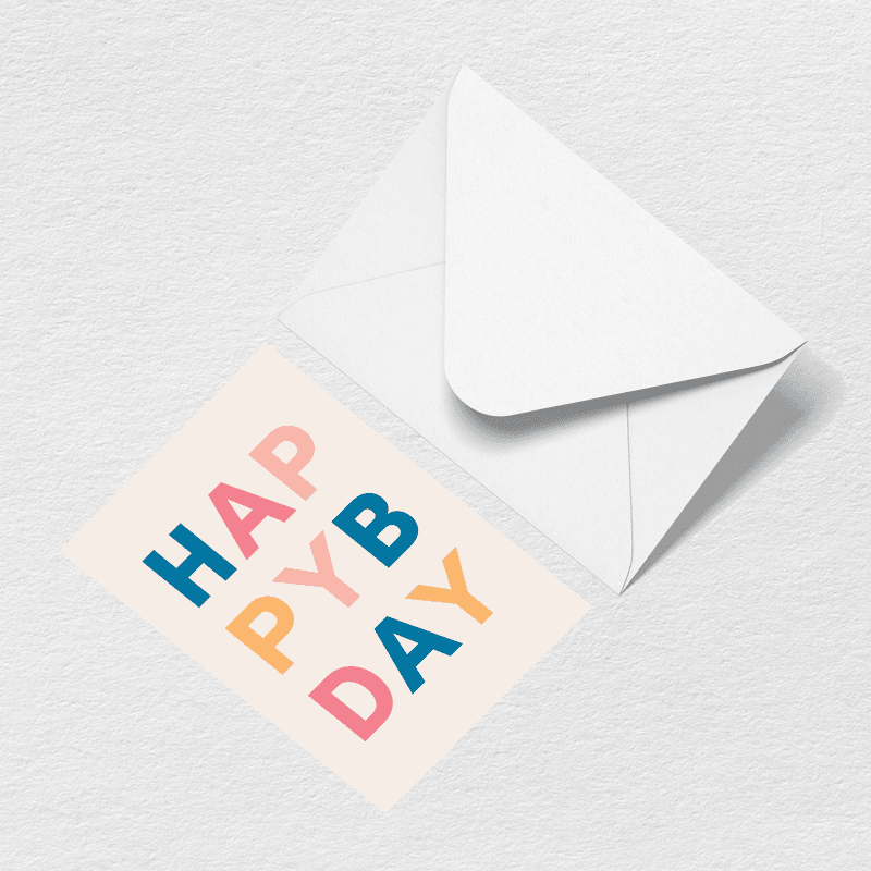Happy Birthday Letters Greeting Card - Tote for Daily Routines