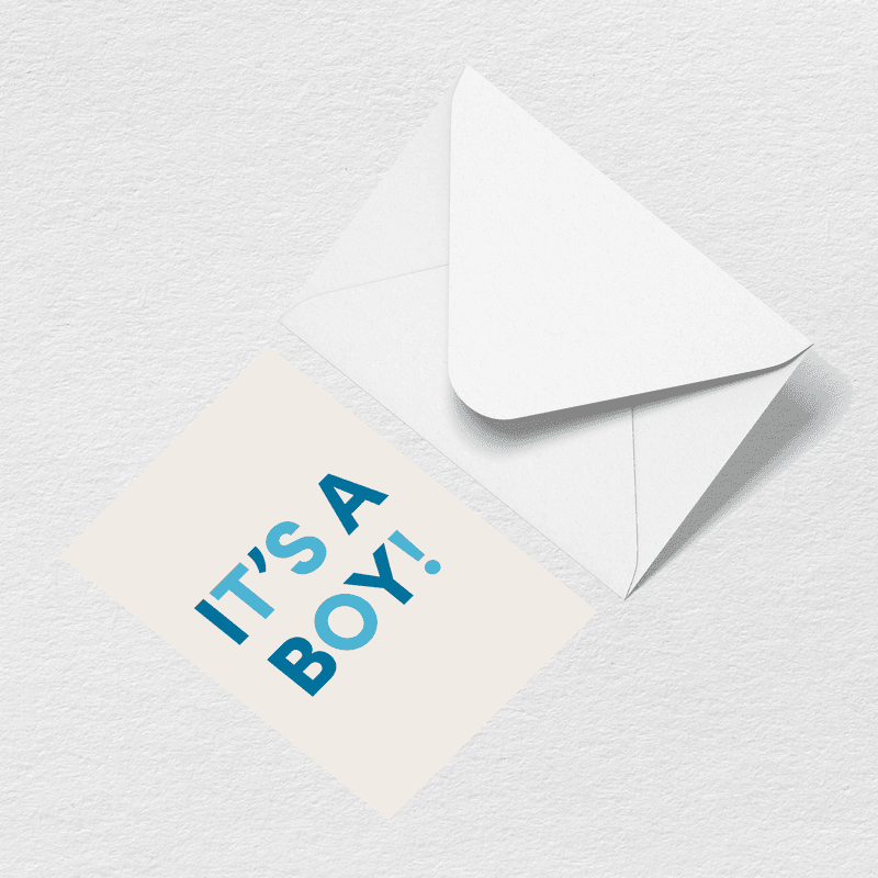 It's A Boy Greeting Card - Park Bag Ready