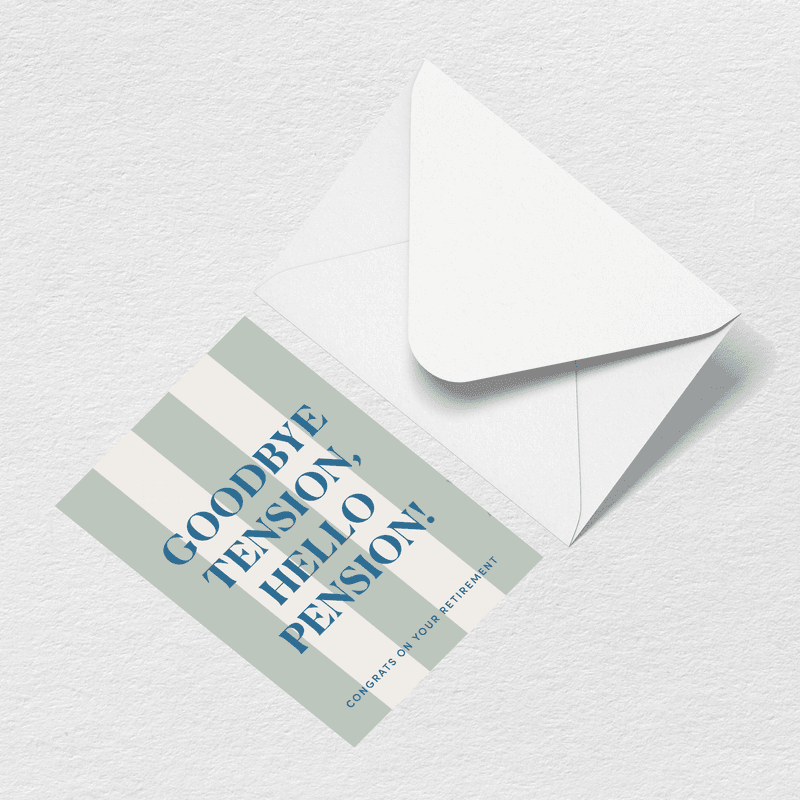 Hello Pension Greeting Card - Travel Tote Choice
